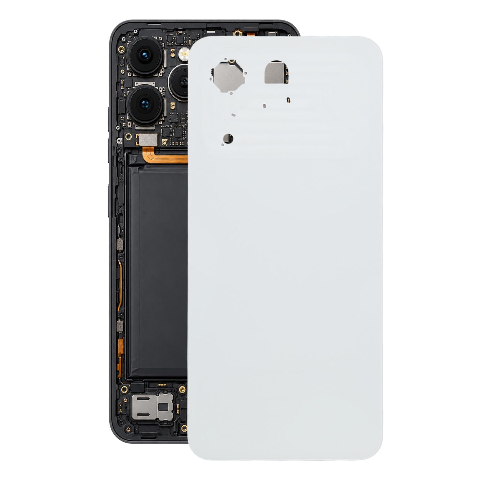 For Tecno Spark 40 4G KM5 Original Battery Back Cover(White)