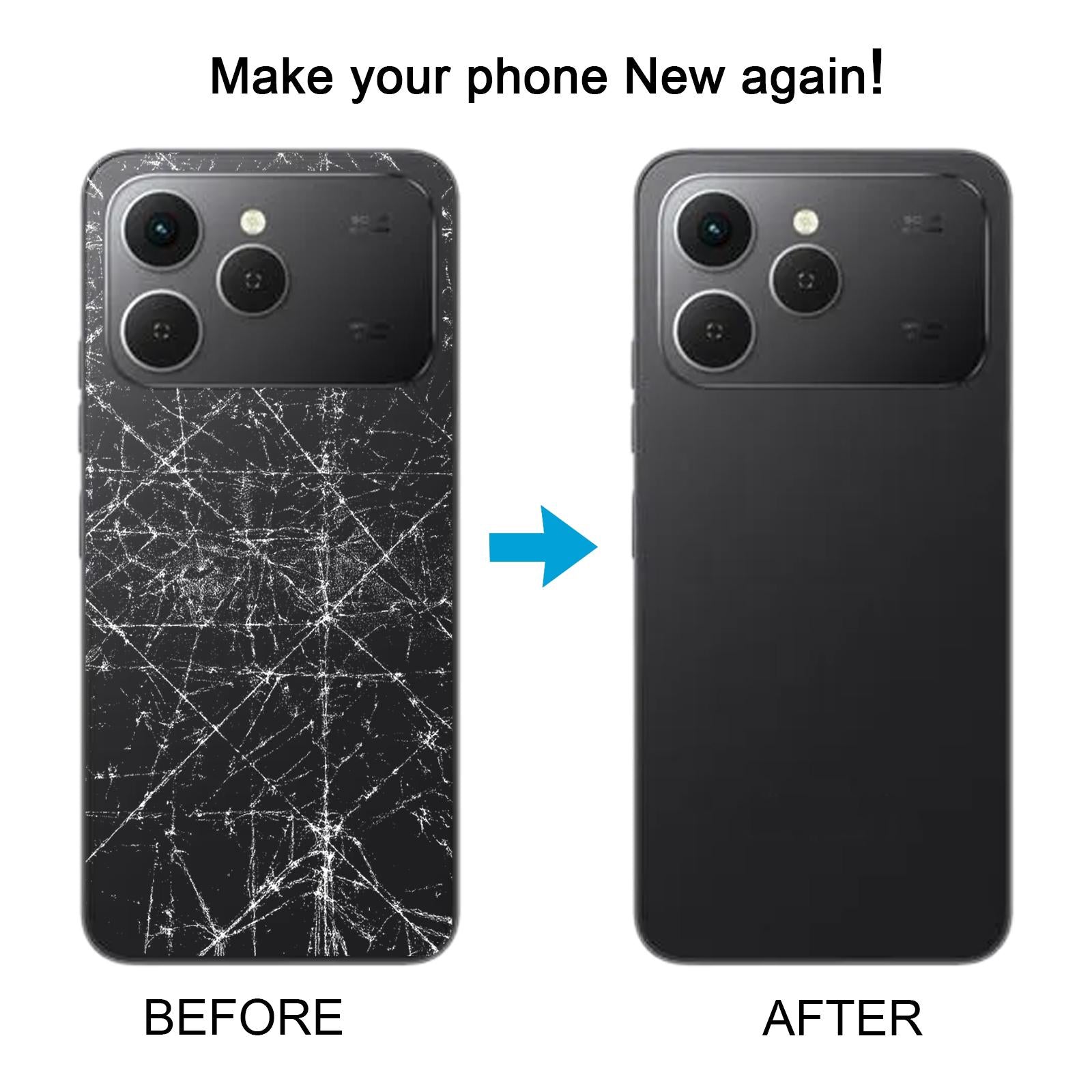 For Tecno Spark 40 4G KM5 Original Battery Back Cover(Black)