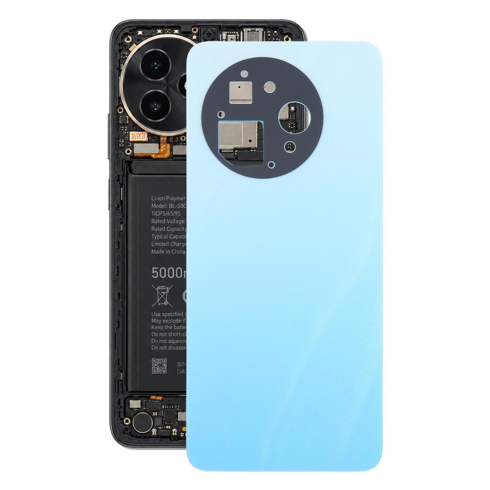 For Itel S24 S667LN Original Battery Back Cover(Blue)