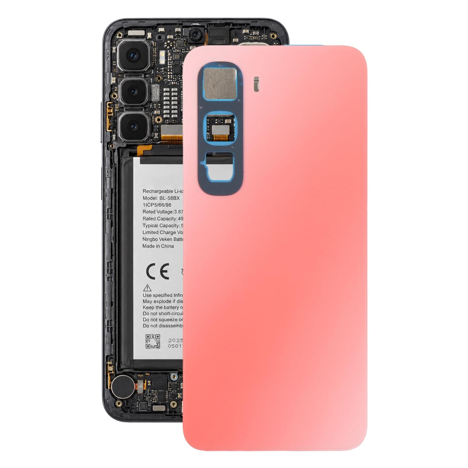 For Infinix Hot 60i 4G X6728 Original Battery Back Cover(Red)