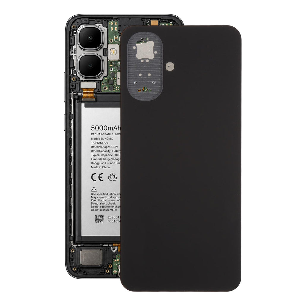 For Infinix Smart 10 X6725 Original Battery Back Cover(Black)