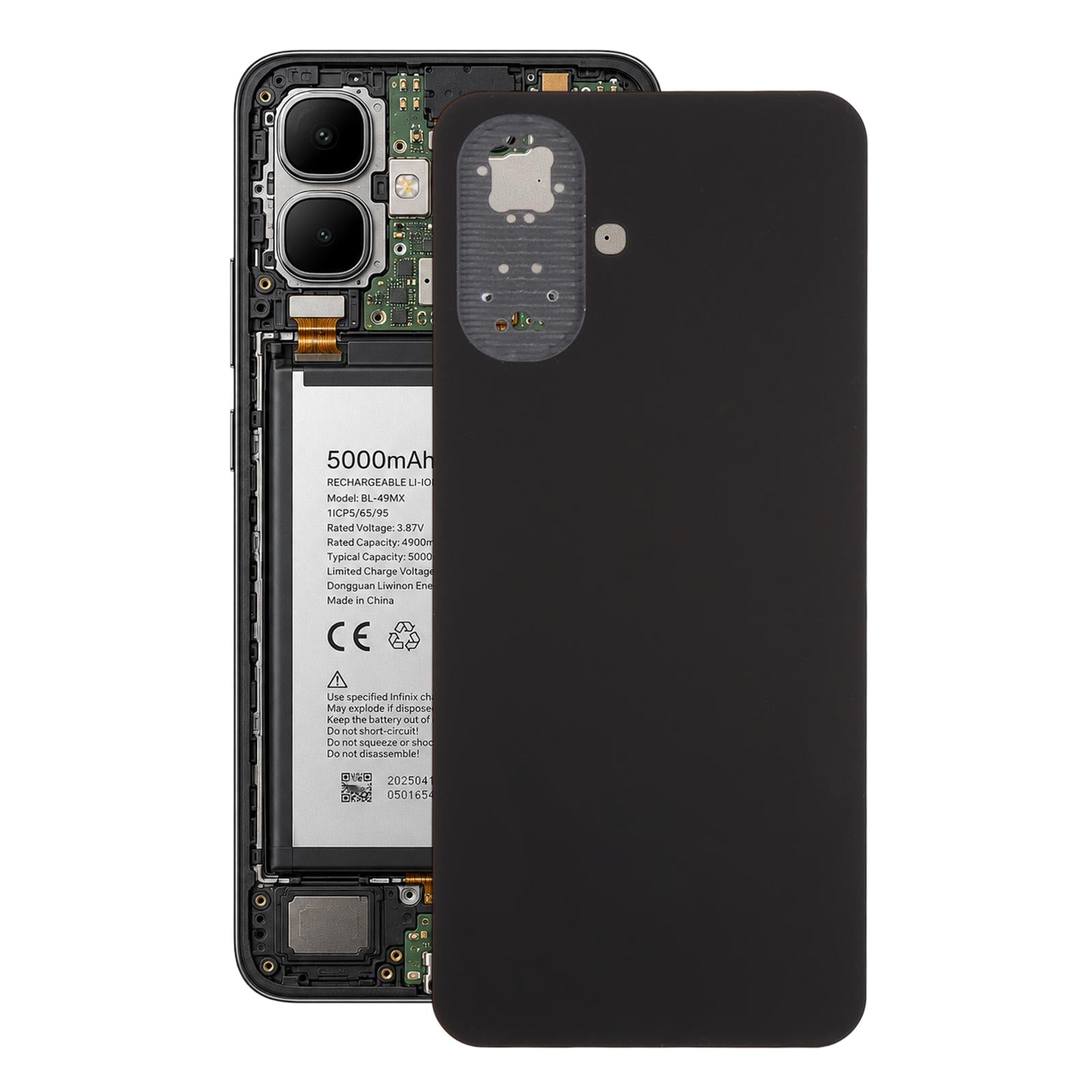 For Infinix Smart 10 X6725 Original Battery Back Cover(Black)