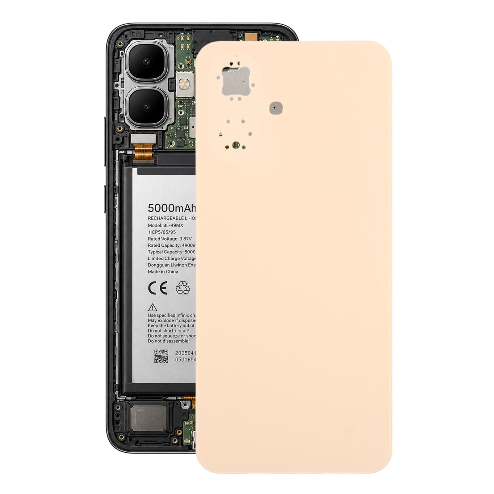 For Infinix Smart 10 X6725 Original Battery Back Cover(Gold)