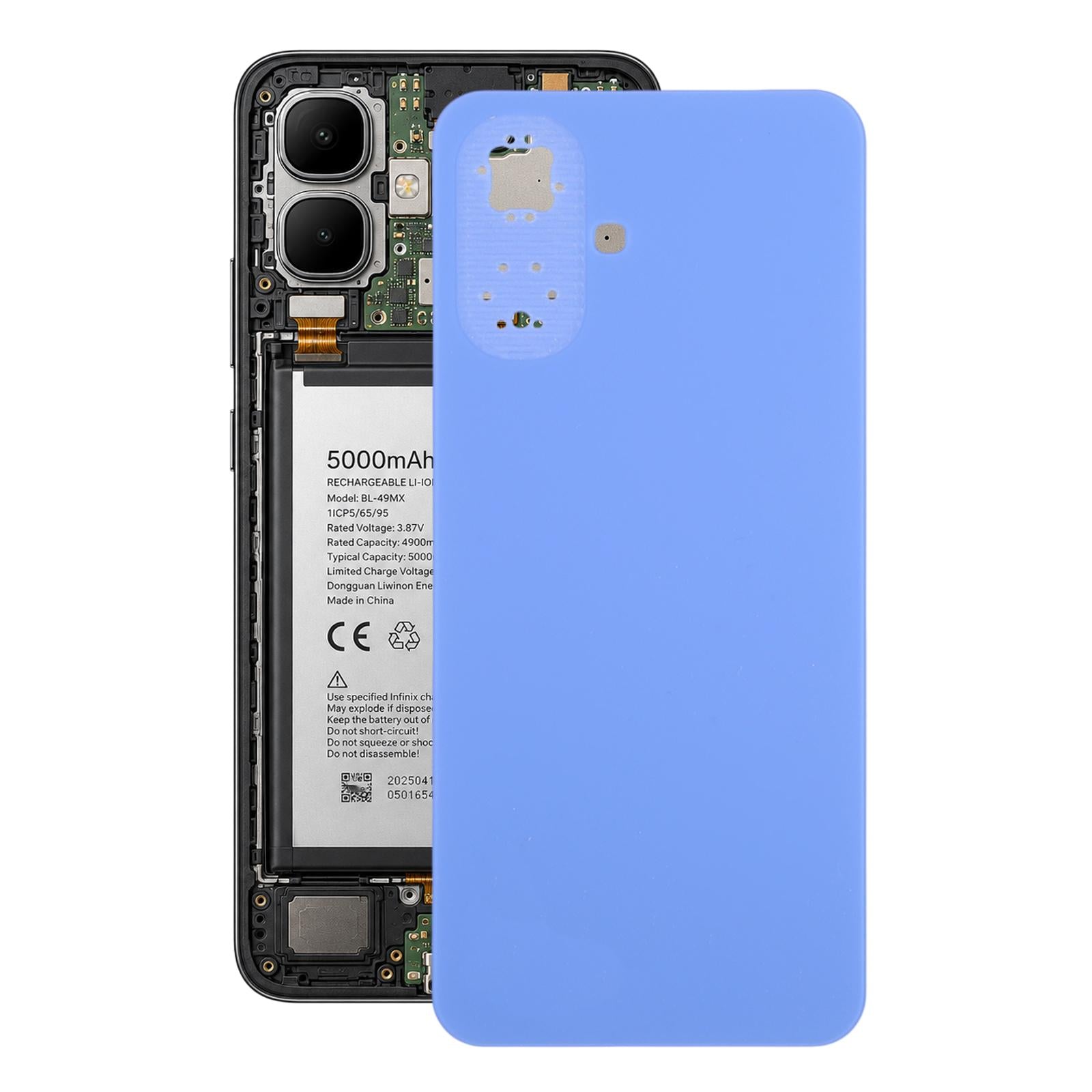 For Infinix Smart 10 X6725 Original Battery Back Cover(Blue)