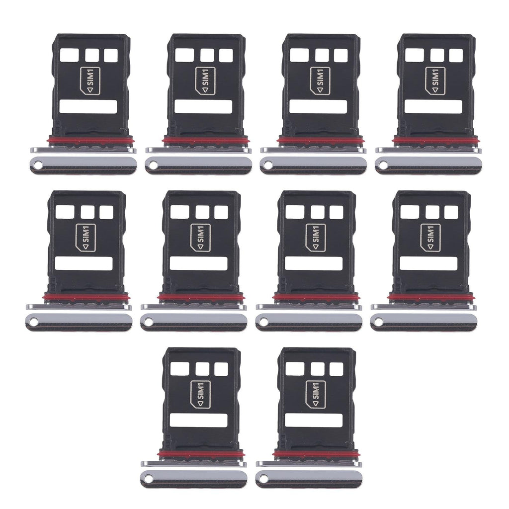 For Huawei Pocket 2 10pcs Original SIM Card Tray + NM Card Tray (Black)