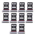 For Huawei Pocket 2 10pcs Original SIM Card Tray + NM Card Tray (Black)