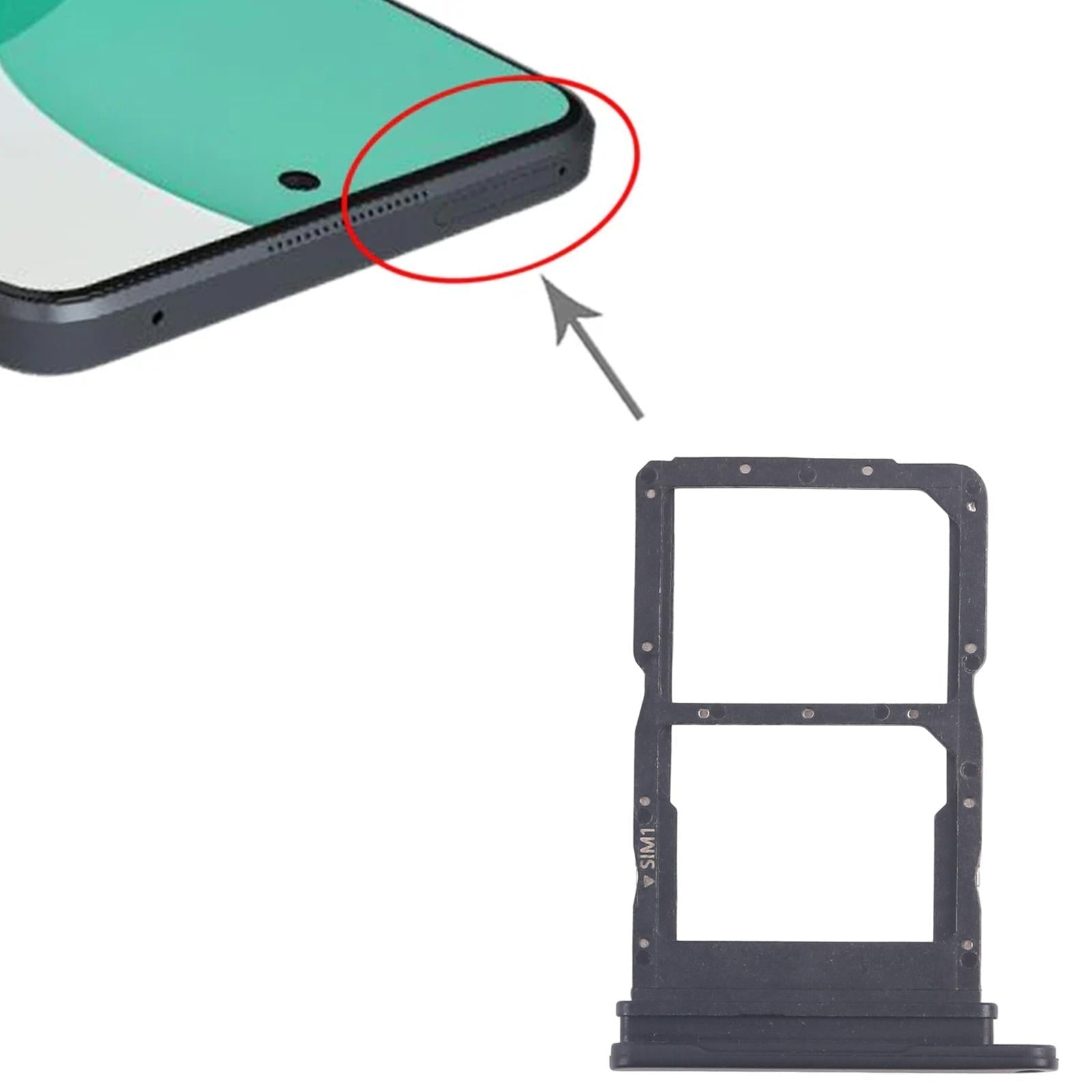 For Huawei nova 11i 10pcs Original SIM Card Tray + SIM Card Tray (Black)