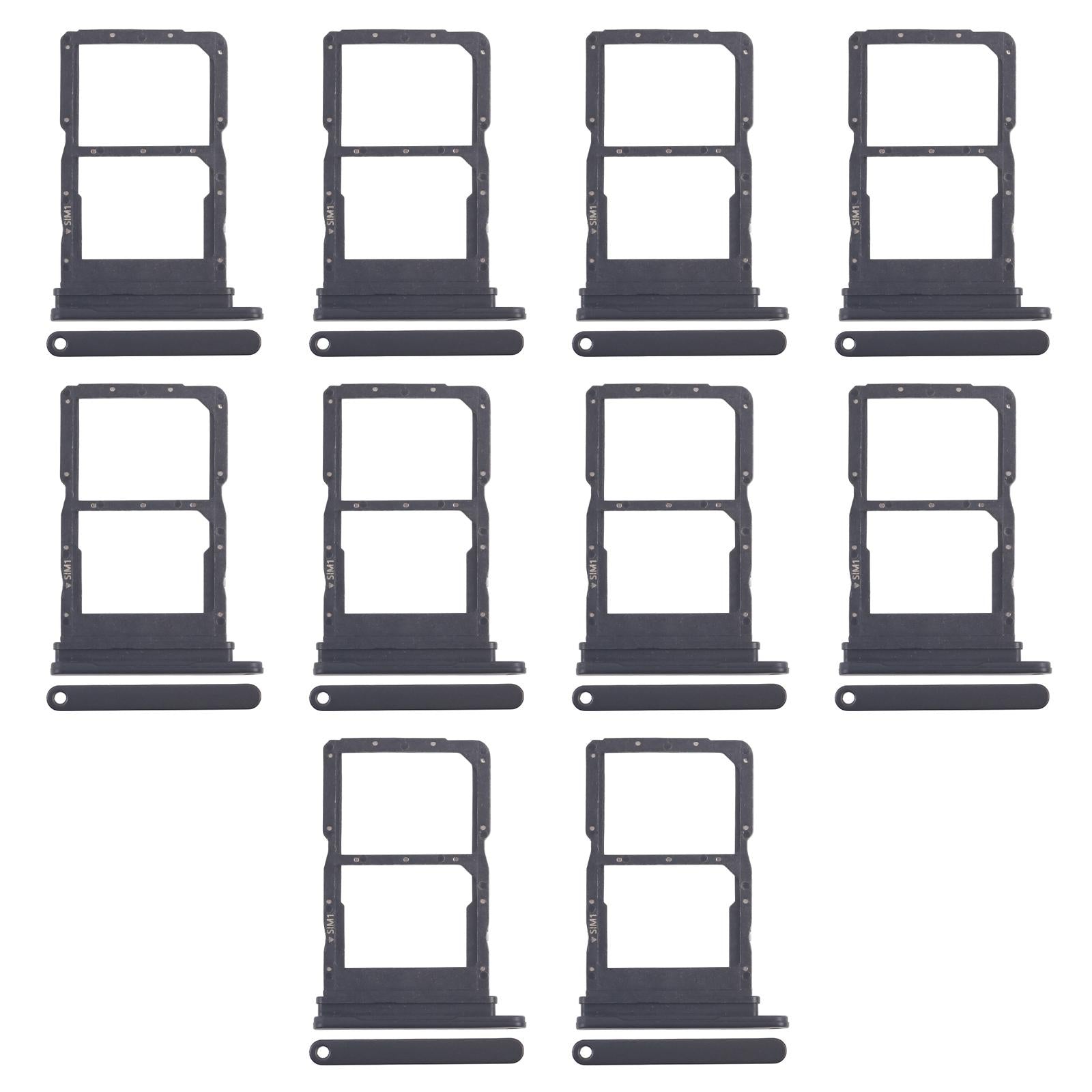 For Huawei nova 11i 10pcs Original SIM Card Tray + SIM Card Tray (Black)