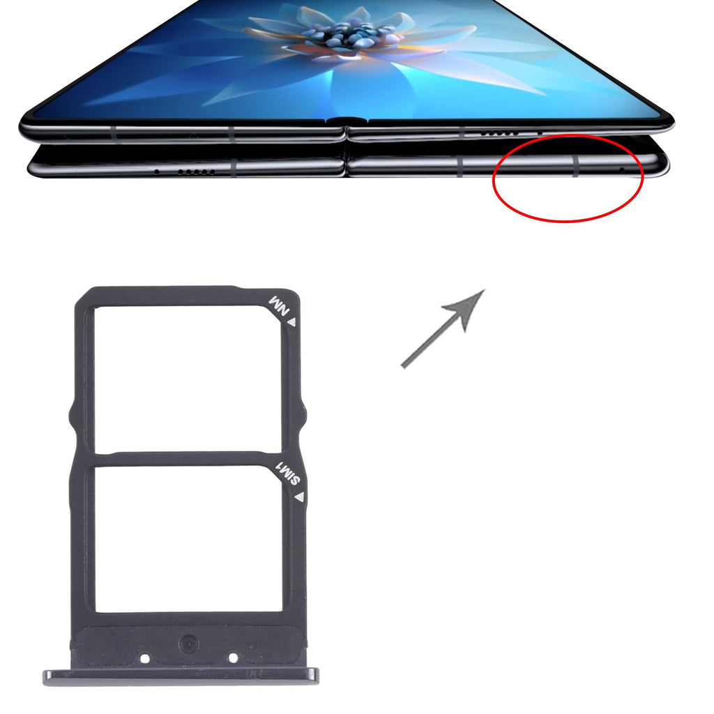 For Huawei Mate X2 10pcs Original SIM Card Tray + NM Card Tray (Black)