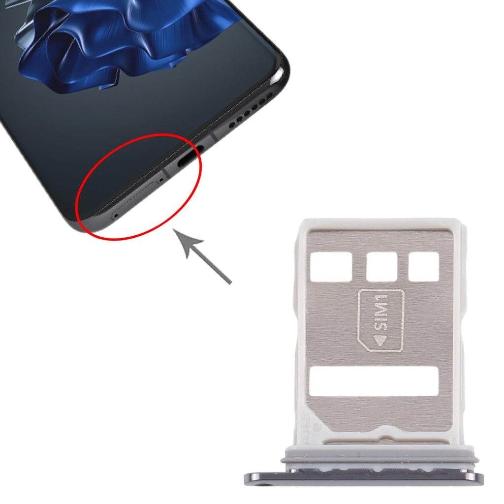 For Huawei P60 10pcs Original SIM Card Tray + NM Card Tray (Black)