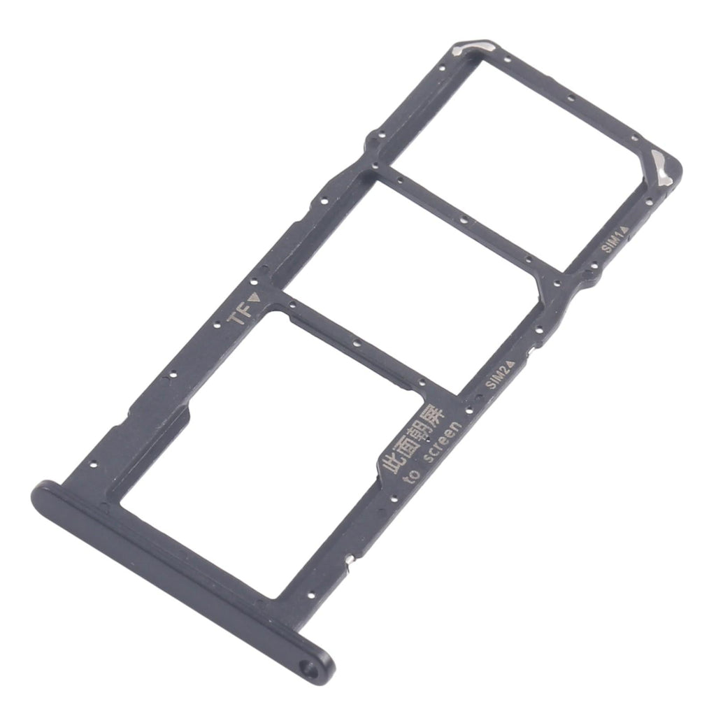 For Huawei Y7a 10pcs Original SIM Card Tray + SIM Card Tray + Micro SD Card Tray (Black)