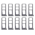 For Huawei Y7a 10pcs Original SIM Card Tray + SIM Card Tray + Micro SD Card Tray (Black)