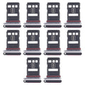 For Huawei P50 10pcs Original SIM Card Tray + NM Card Tray (Black)