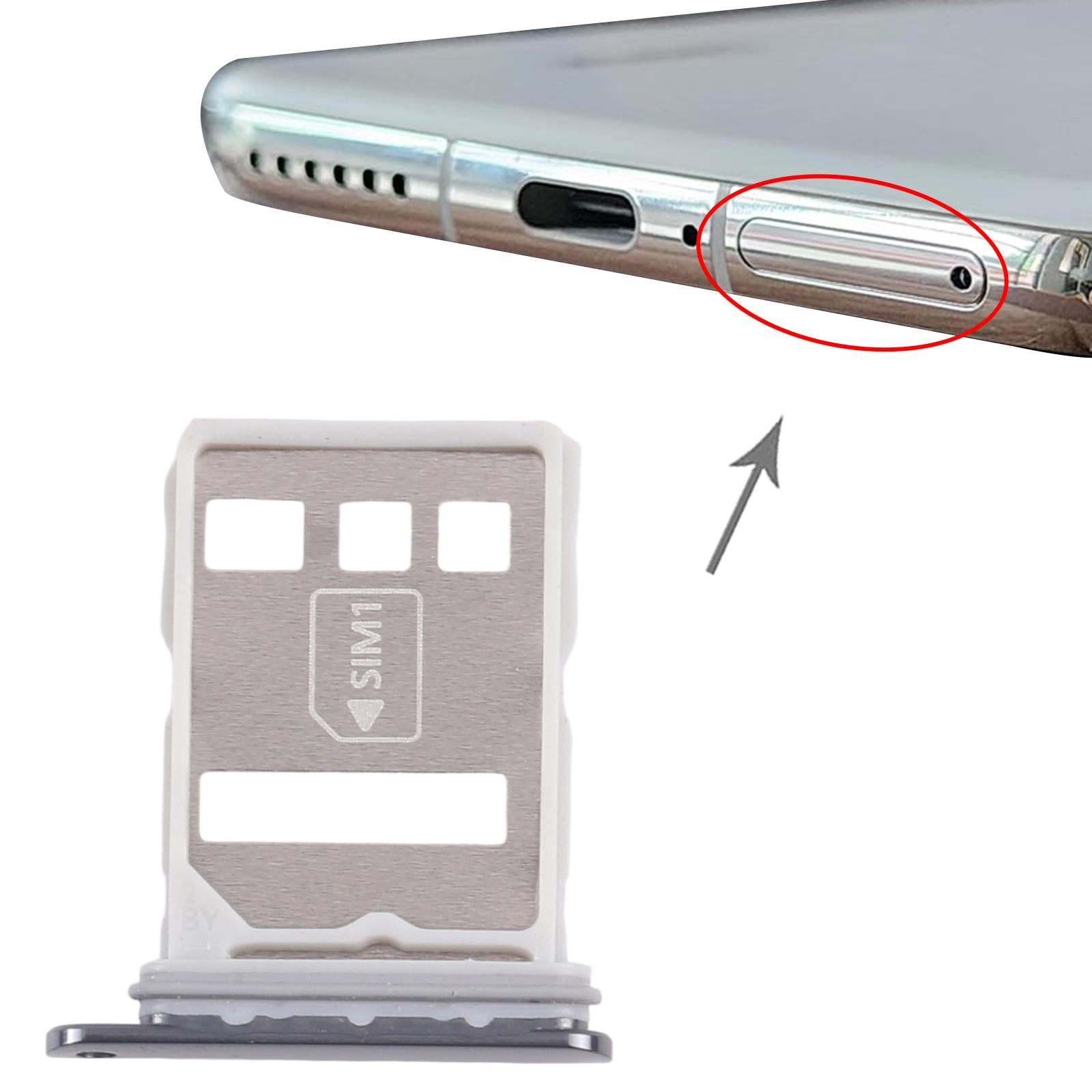 For Huawei Pura 70 10pcs Original SIM Card Tray + SIM Card Tray (Black)