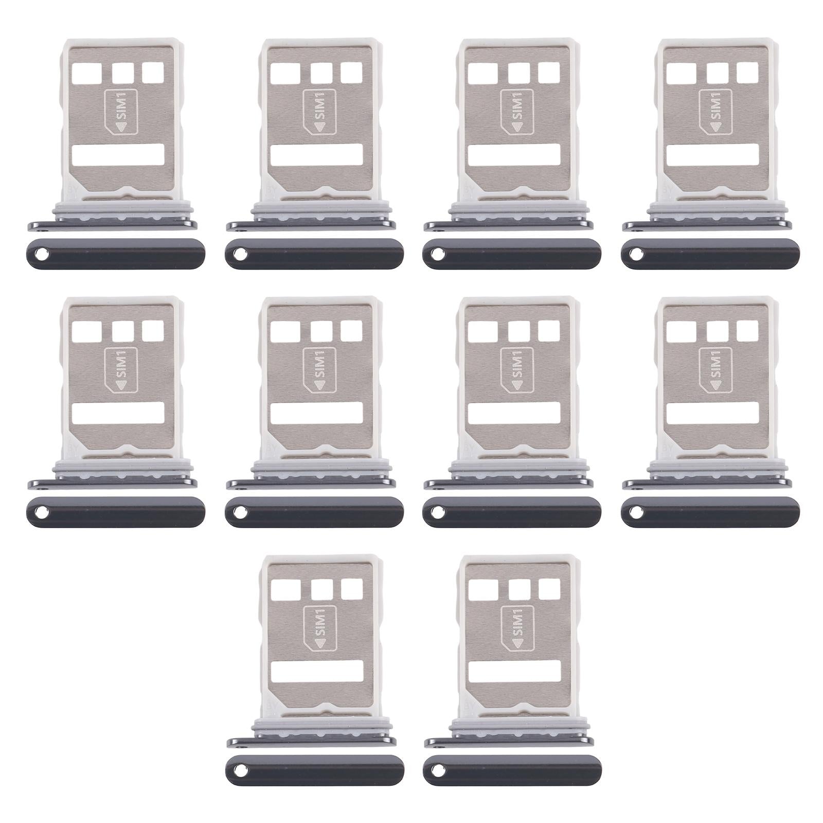 For Huawei Pura 70 10pcs Original SIM Card Tray + SIM Card Tray (Black)