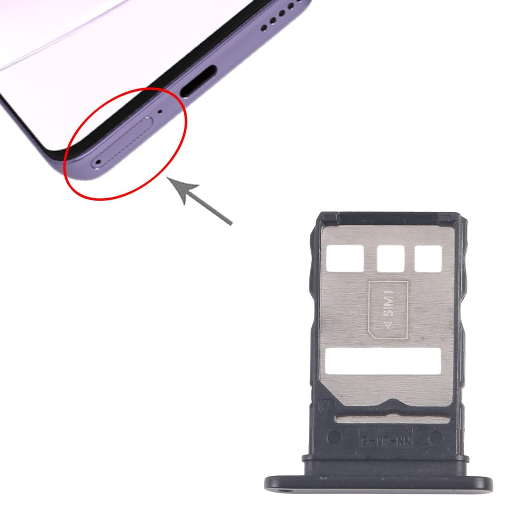 For Huawei nova 8i 10pcs Original SIM Card Tray + SIM Card Tray (Black)