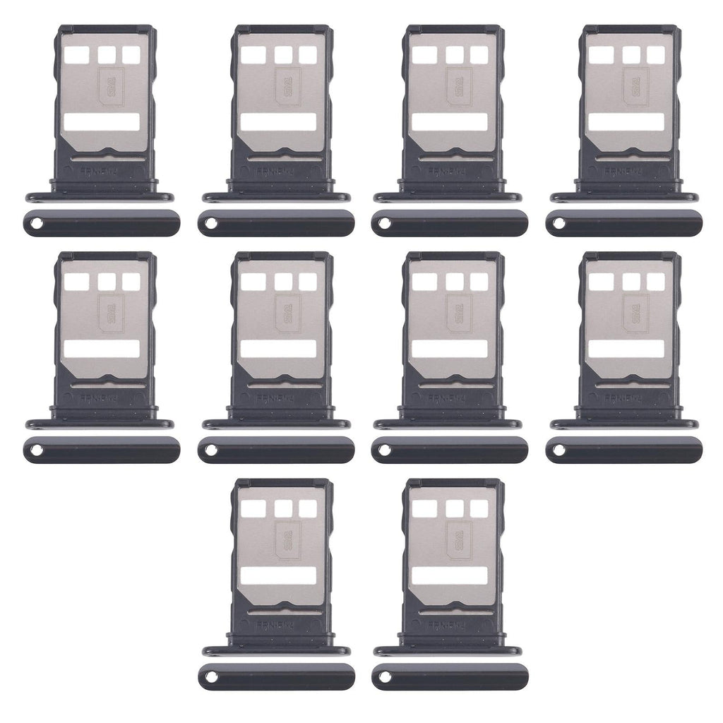 For Huawei Enjoy 20 Plus 10pcs Original SIM Card Tray + NM Card Tray (Black)