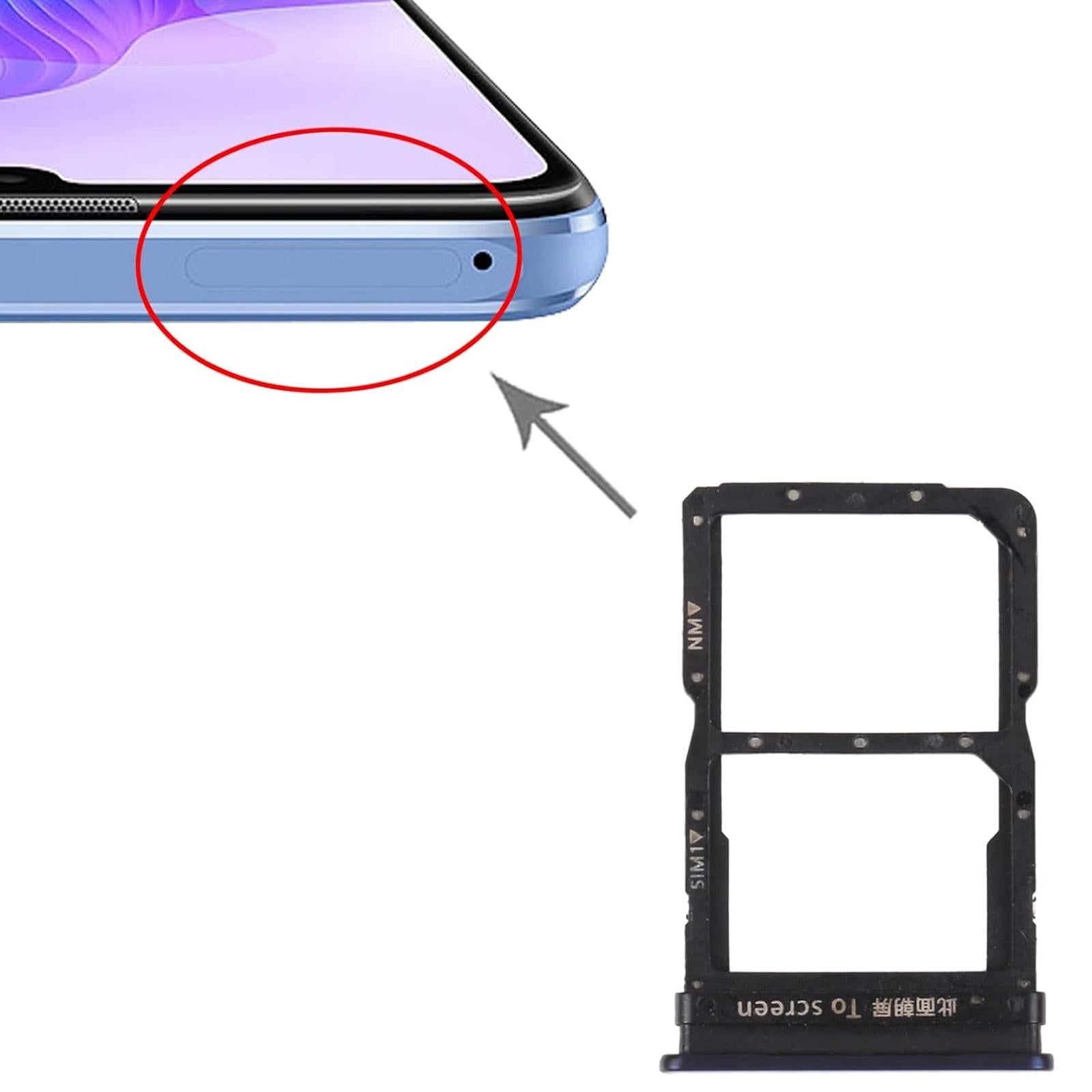 For Huawei Enjoy 20 Pro 10pcs Original SIM Card Tray + NM Card Tray (Black)