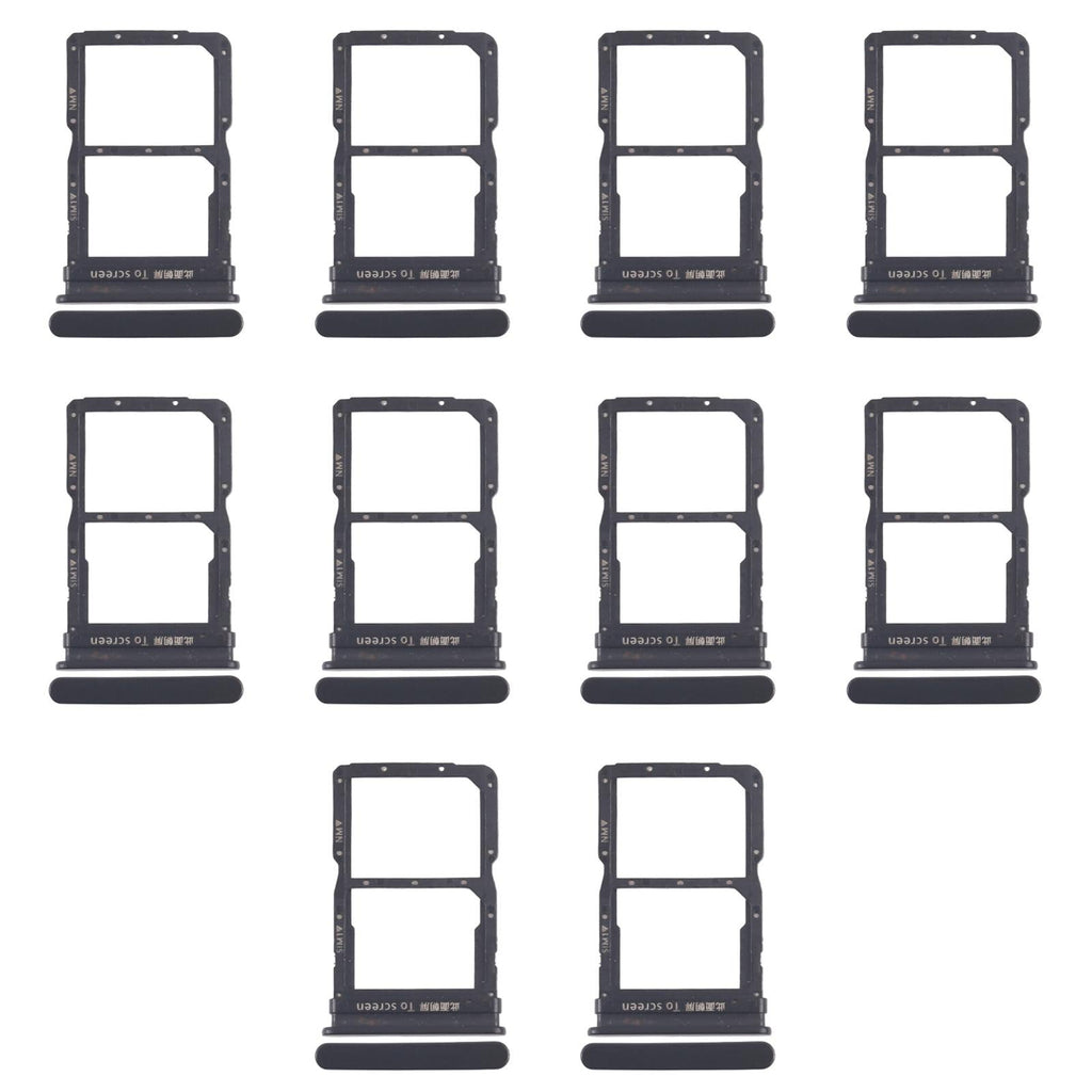 For Huawei Enjoy 20 Pro 10pcs Original SIM Card Tray + NM Card Tray (Black)