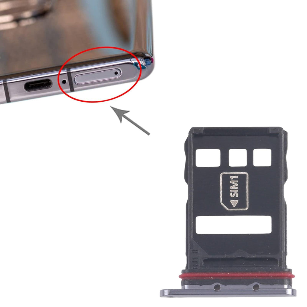 For Huawei P50 Pro 10pcs Original SIM Card Tray + NM Card Tray (Black)
