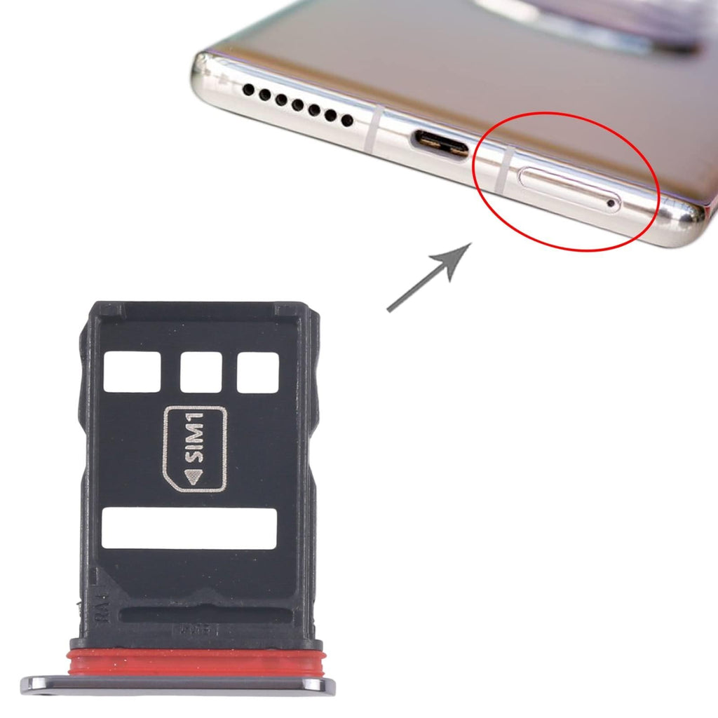 For Huawei Mate 40 10pcs Original SIM Card Tray + NM Card Tray (Black)