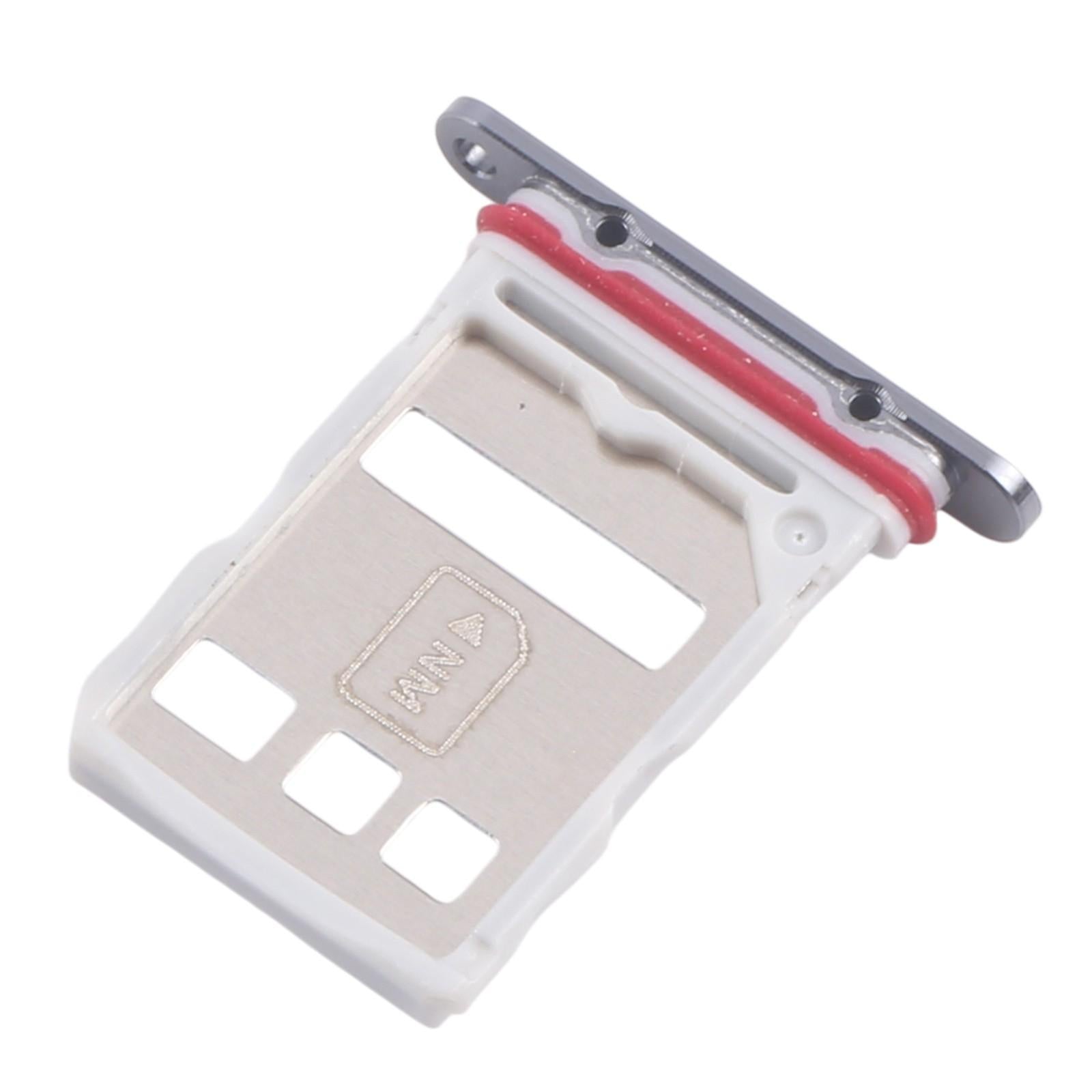 For Huawei Mate 50 10pcs Original SIM Card Tray + NM Card Tray (Black)