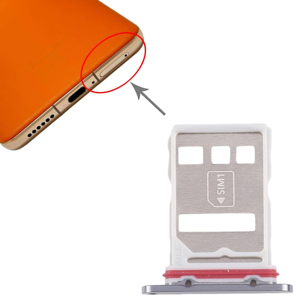 For Huawei Mate 50 10pcs Original SIM Card Tray + NM Card Tray (Black)