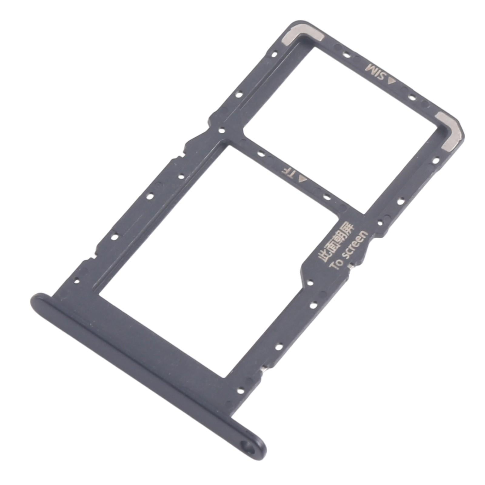 For Huawei Enjoy 60 10pcs Original SIM Card Tray + Micro SD Card Tray (Black)