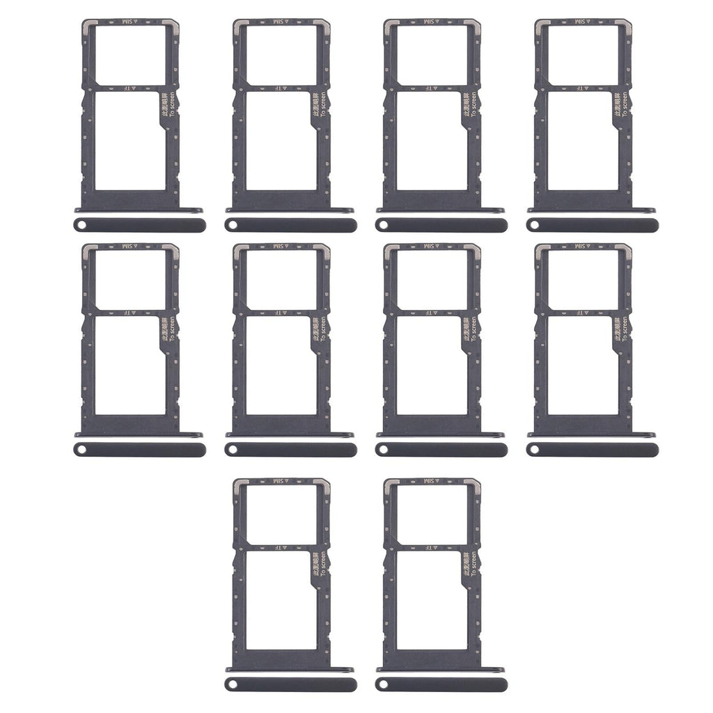 For Huawei Enjoy 60 10pcs Original SIM Card Tray + Micro SD Card Tray (Black)