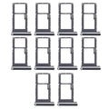 For Huawei Enjoy 60 10pcs Original SIM Card Tray + Micro SD Card Tray (Black)