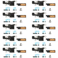For iPhone 17 10sets Speaker Ringer Buzzer Dustproof Mesh (Black)