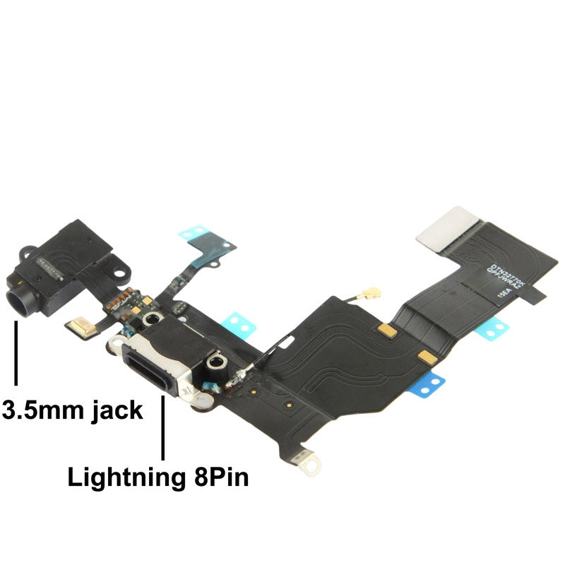 2 in 1 for iPhone 5C (Original Tail Connector Charger + Original Headphone Audio Jack Ribbon) Flex Cable
