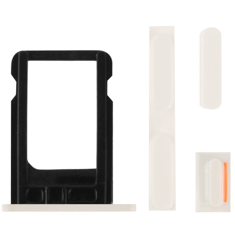 Full Housing  Chassis / Back Cover with Mounting Plate & Mute Button + Power Button + Volume Button + Nano SIM Card Tray for iPhone 5C(White)