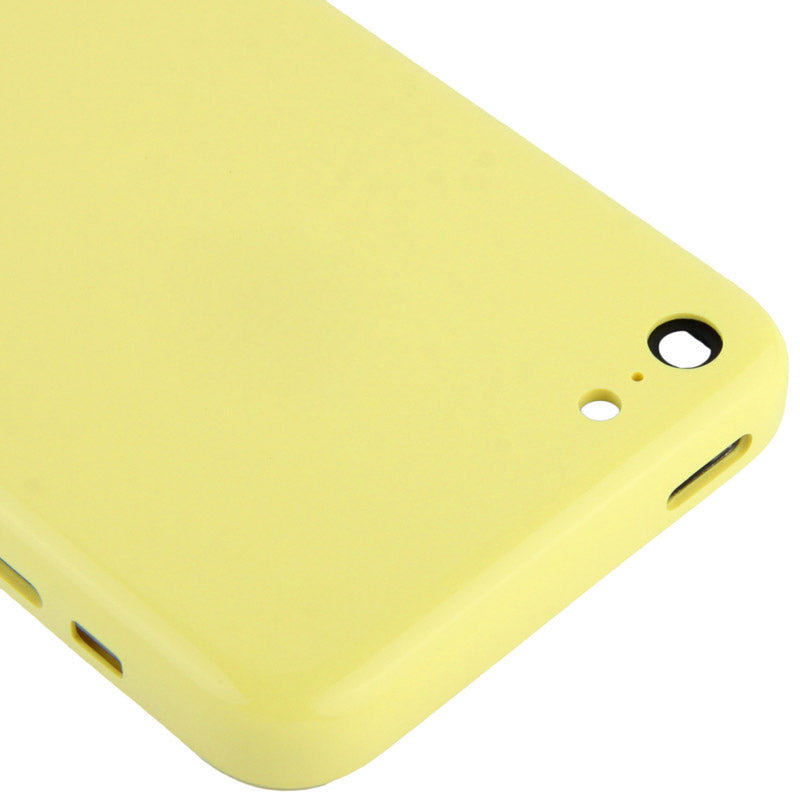 Full Housing  Chassis / Back Cover with Mounting Plate & Mute Button + Power Button + Volume Button + Nano SIM Card Tray for iPhone 5C(Yellow)