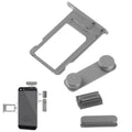 4 in 1 for iPhone 5 & 5S Original Alloy Material Colorful Nano SIM Card Tray + Volume Button + Power Button + Mute Button (Dark Grey)