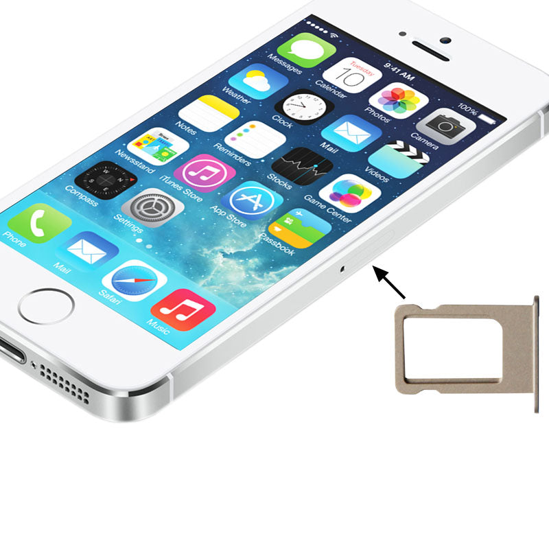 Original SIM Card Tray Holder for iPhone 5S(Gold)