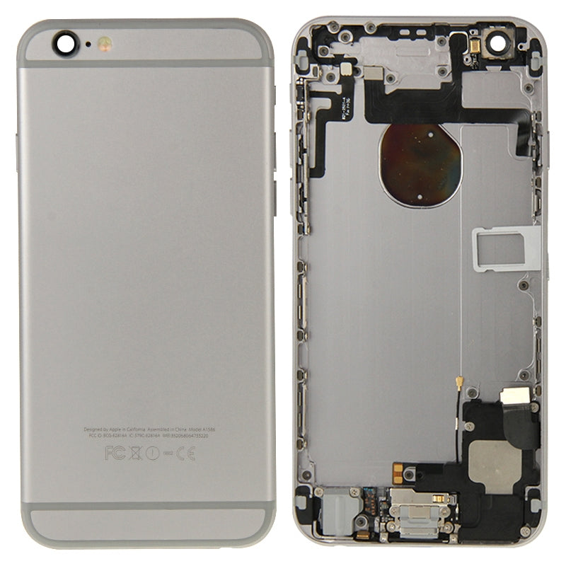 Full Housing Back Cover with Power Button & Volume Button Flex Cable & Charging Port Flex Cable & Speaker Ringer Buzzer for iPhone 6(Grey)