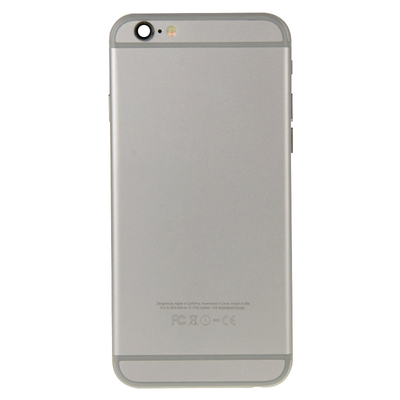 Full Housing Back Cover with Power Button & Volume Button Flex Cable & Charging Port Flex Cable & Speaker Ringer Buzzer for iPhone 6(Grey)