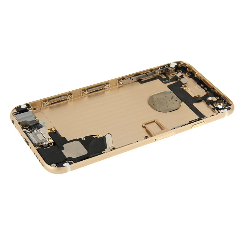 Full Housing Back Cover with Power Button & Volume Button Flex Cable & Charging Port Flex Cable & Speaker Ringer Buzzer for iPhone 6(Gold)