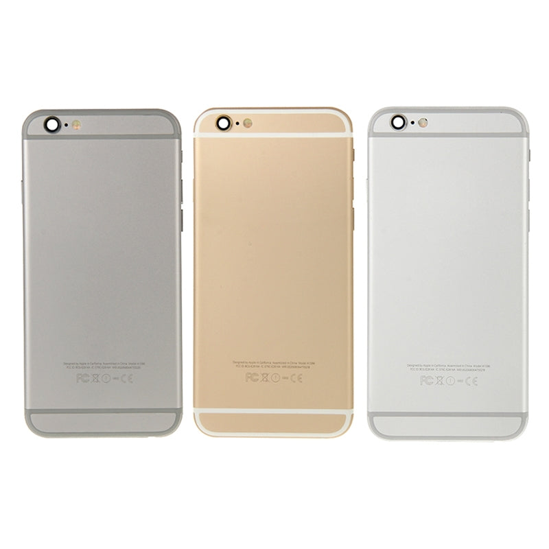 Full Housing Back Cover with Power Button & Volume Button Flex Cable & Charging Port Flex Cable & Speaker Ringer Buzzer for iPhone 6(Grey)
