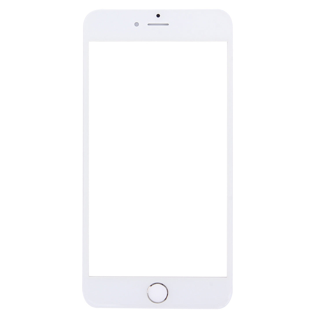3 in 1 for iPhone 6s Plus (Front Screen Outer Glass Lens + Front Housing LCD Frame + Home Button)(Silver)