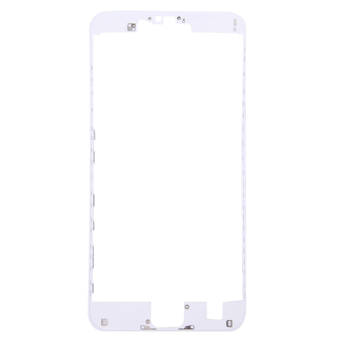 3 in 1 for iPhone 6s Plus (Front Screen Outer Glass Lens + Front Housing LCD Frame + Home Button)(Silver)