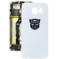 For Galaxy S6 Trans Formers Pattern  Battery Back Cover (White)