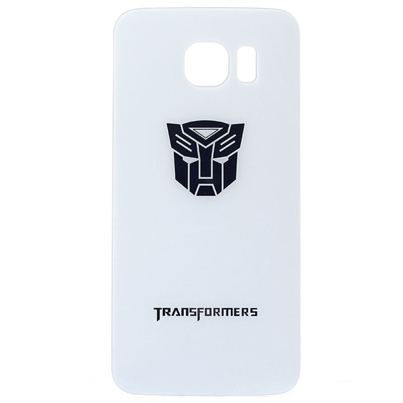 For Galaxy S6 Trans Formers Pattern  Battery Back Cover (White)