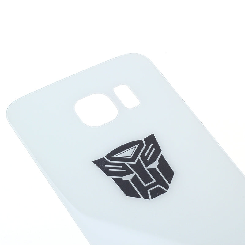For Galaxy S6 Trans Formers Pattern  Battery Back Cover (White)