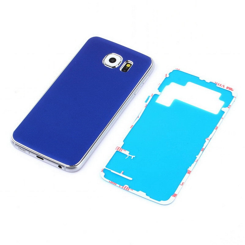 For Galaxy S6 Matte Metal  Battery Back Cover (Dark Blue)