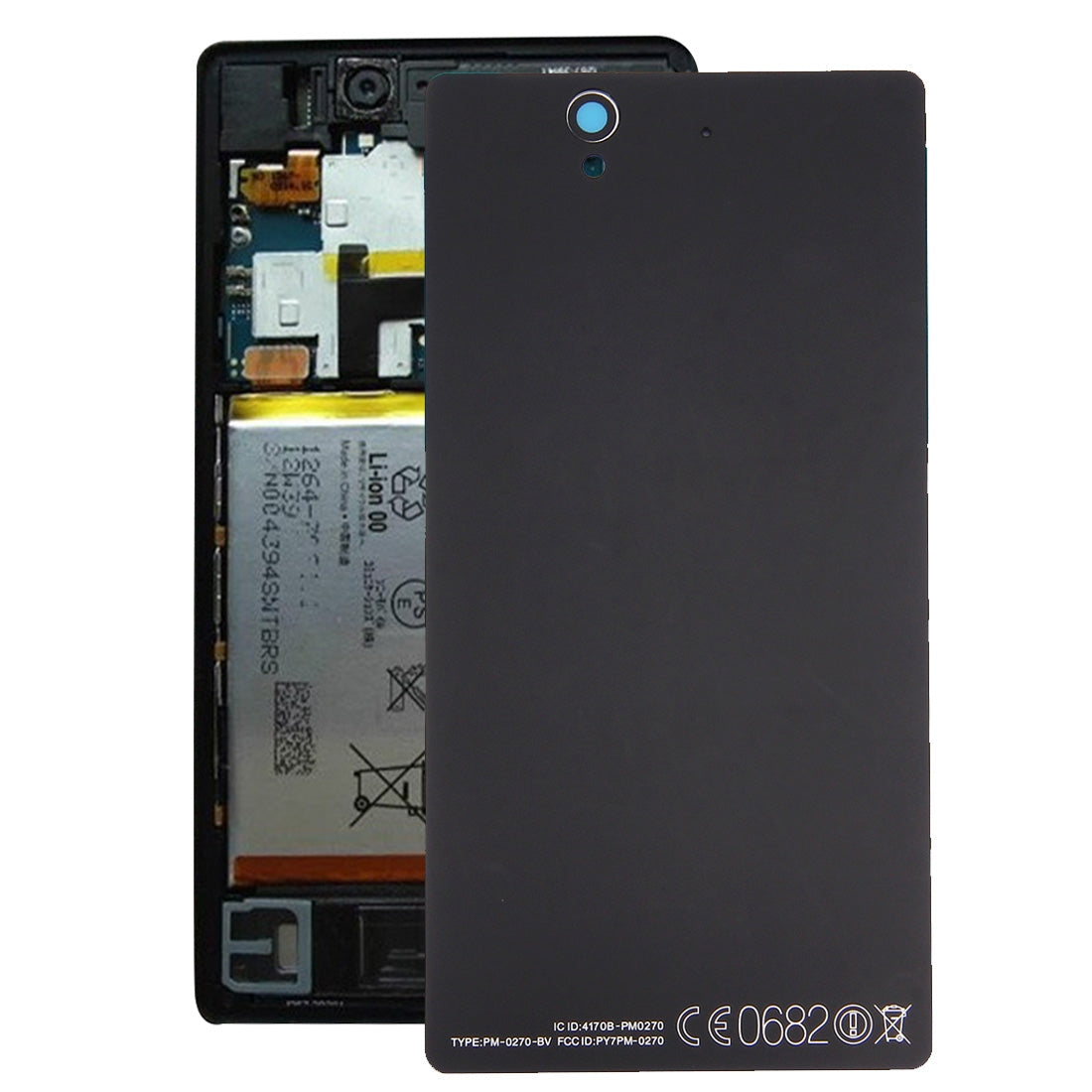 Aluminium  Battery Back Cover for Sony Xperia Z / L36h(Black)