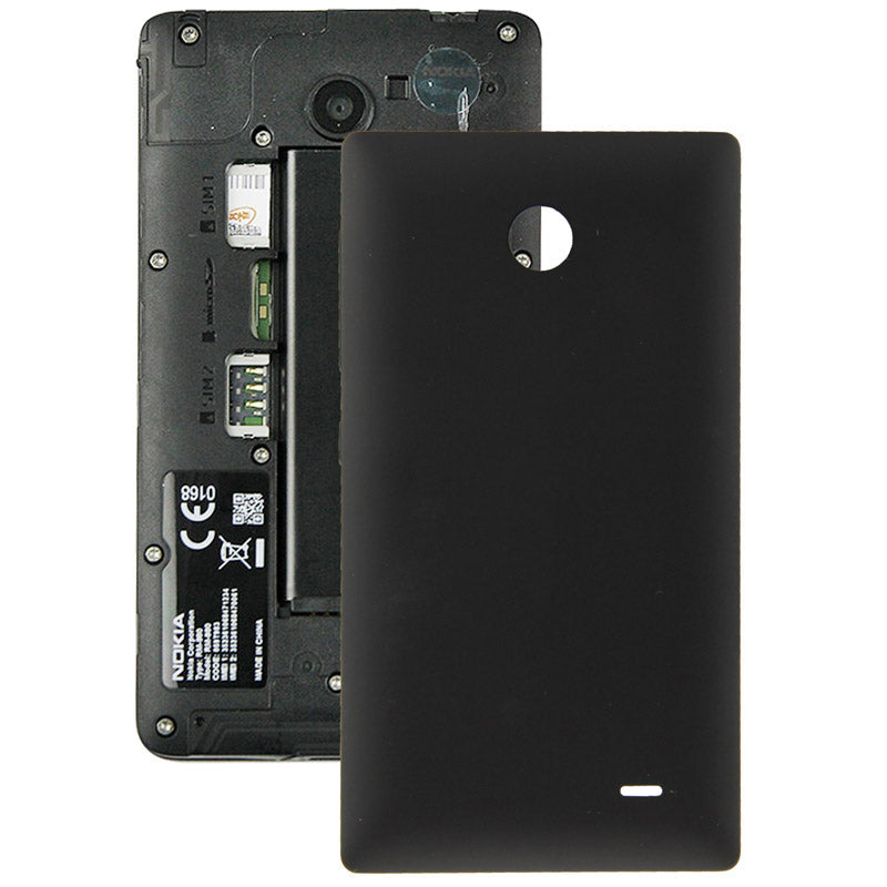 Original Plastic Battery Back Cover + Side Button for Nokia X (Black)