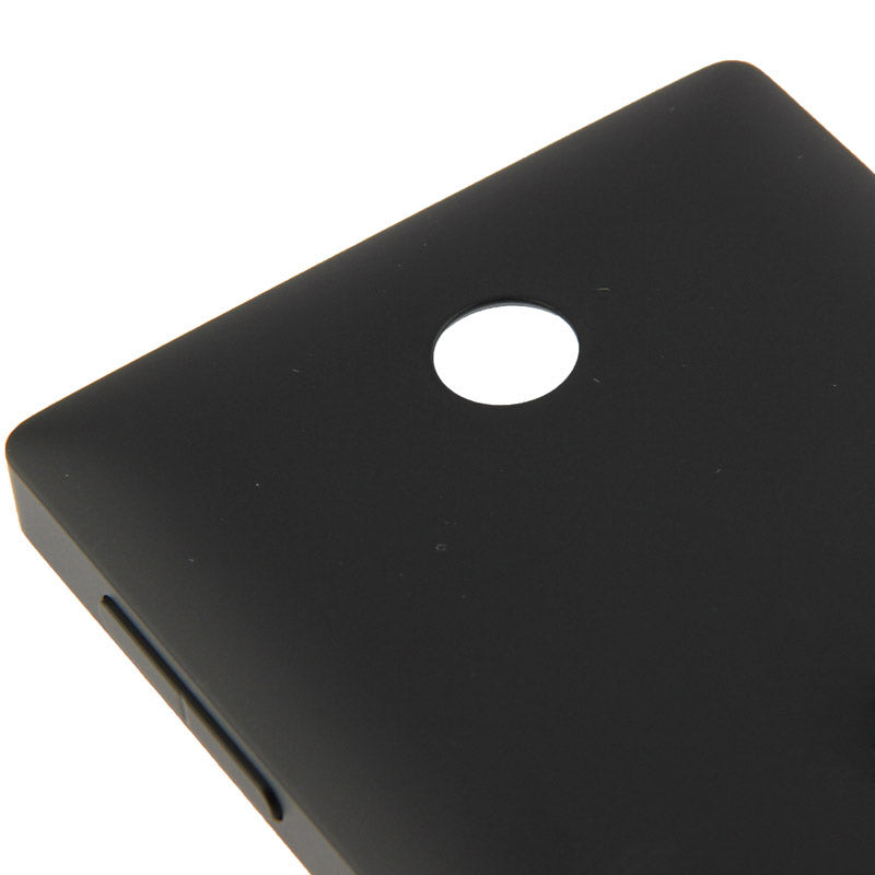 Original Plastic Battery Back Cover + Side Button for Nokia X (Black)