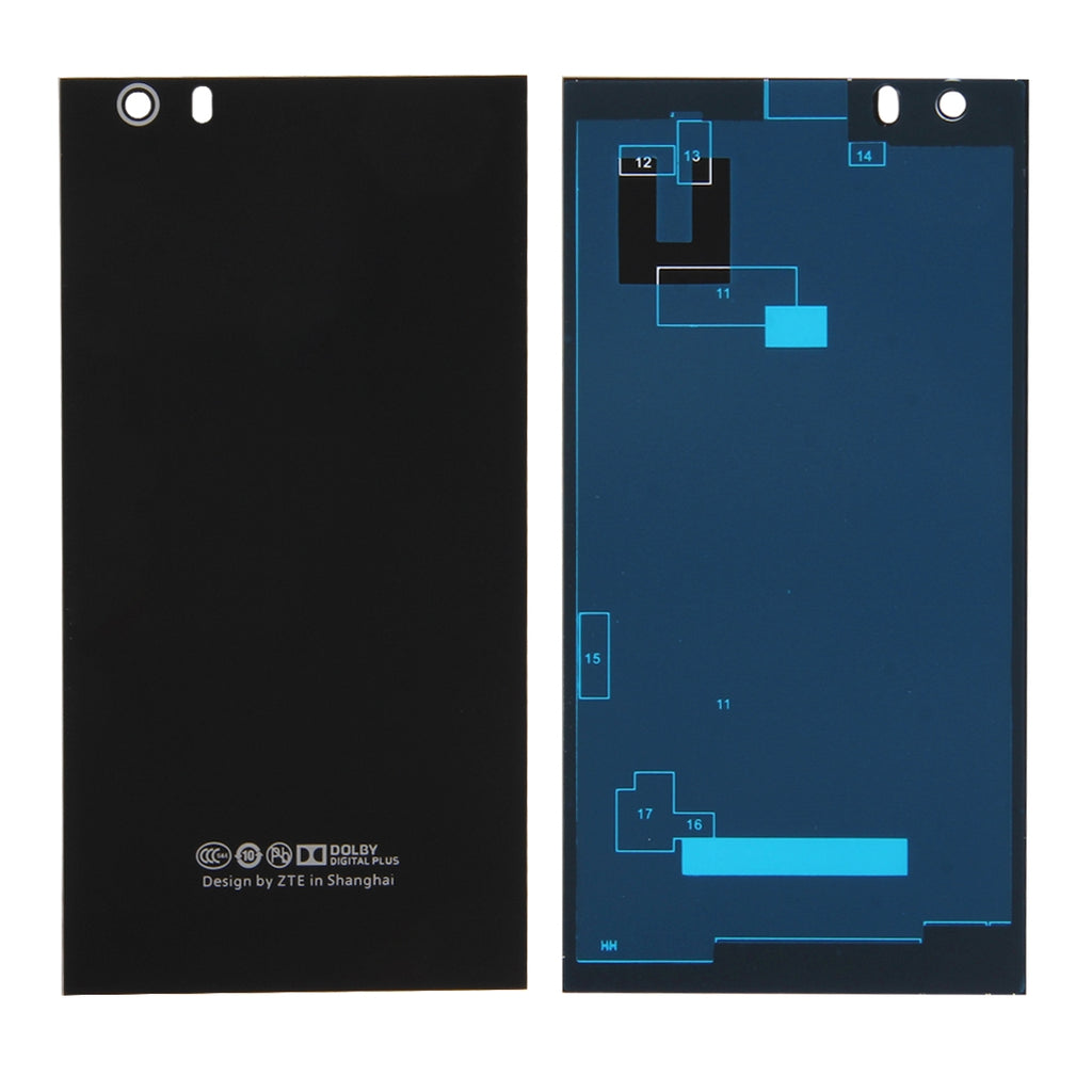for ZTE Star 1 Glass Battery Back Cover with Adhesive(Black)